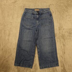 Point Sur High-Rise Wide-Leg Crop Jeans Women's 26P Medium Wash Stretch‎ Denim